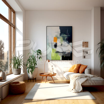 Modern Sunny Room, Frame Mockup
