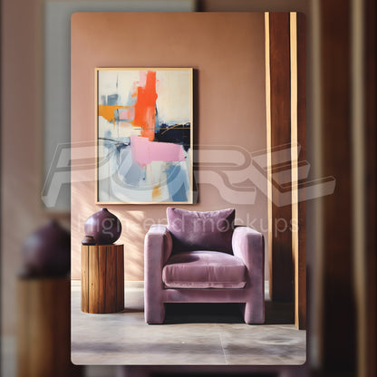 Modern Contemporary Interior Frame Mockup | Vertical | DIN A